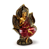 Rood goud thaise boeddha zittende lotus