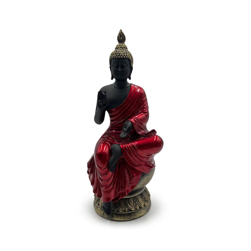 Rood, zwart goud thaise boeddha verlichting