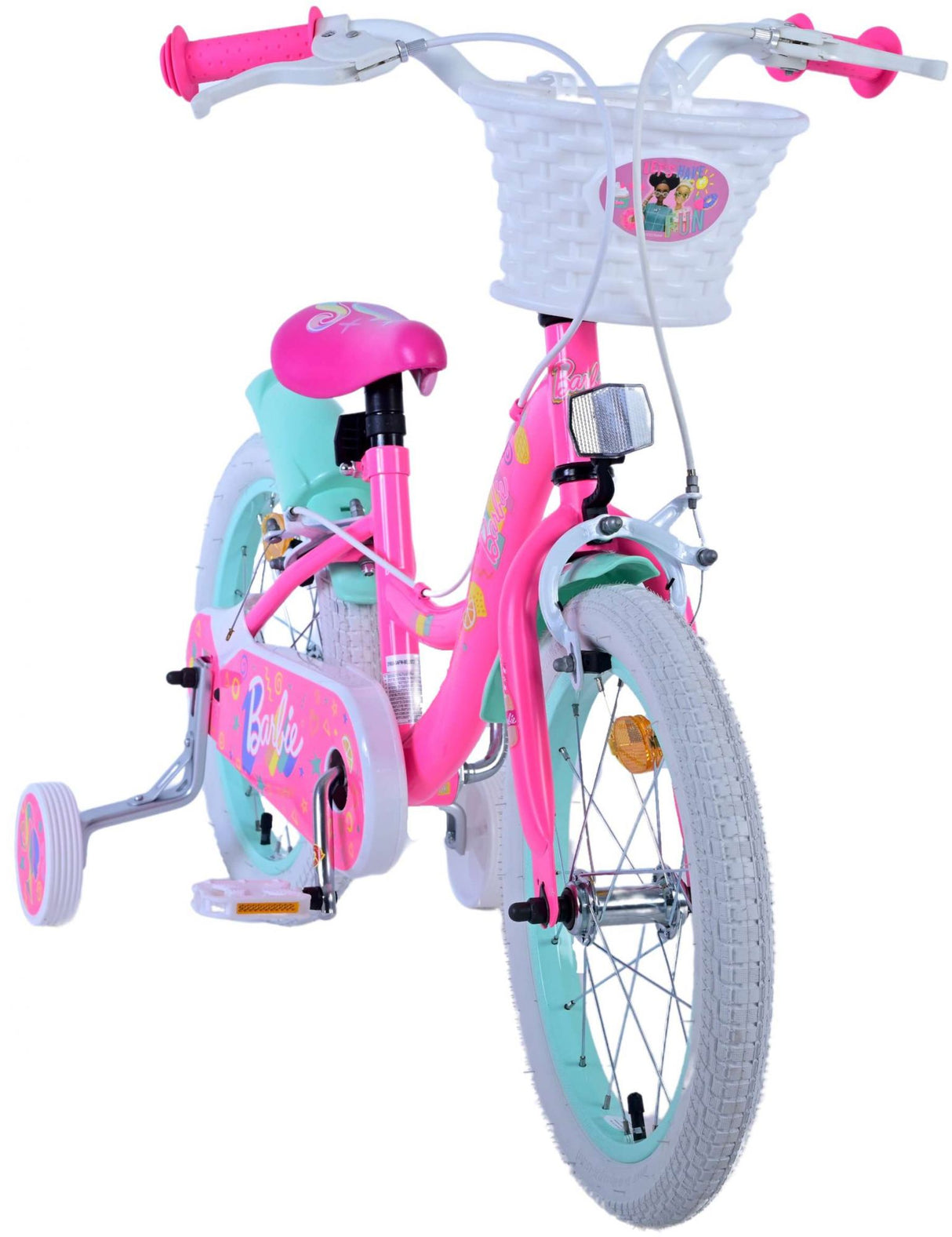 Barbie kinderfiets - meisjes - 16 inch - roze - twee handremmen