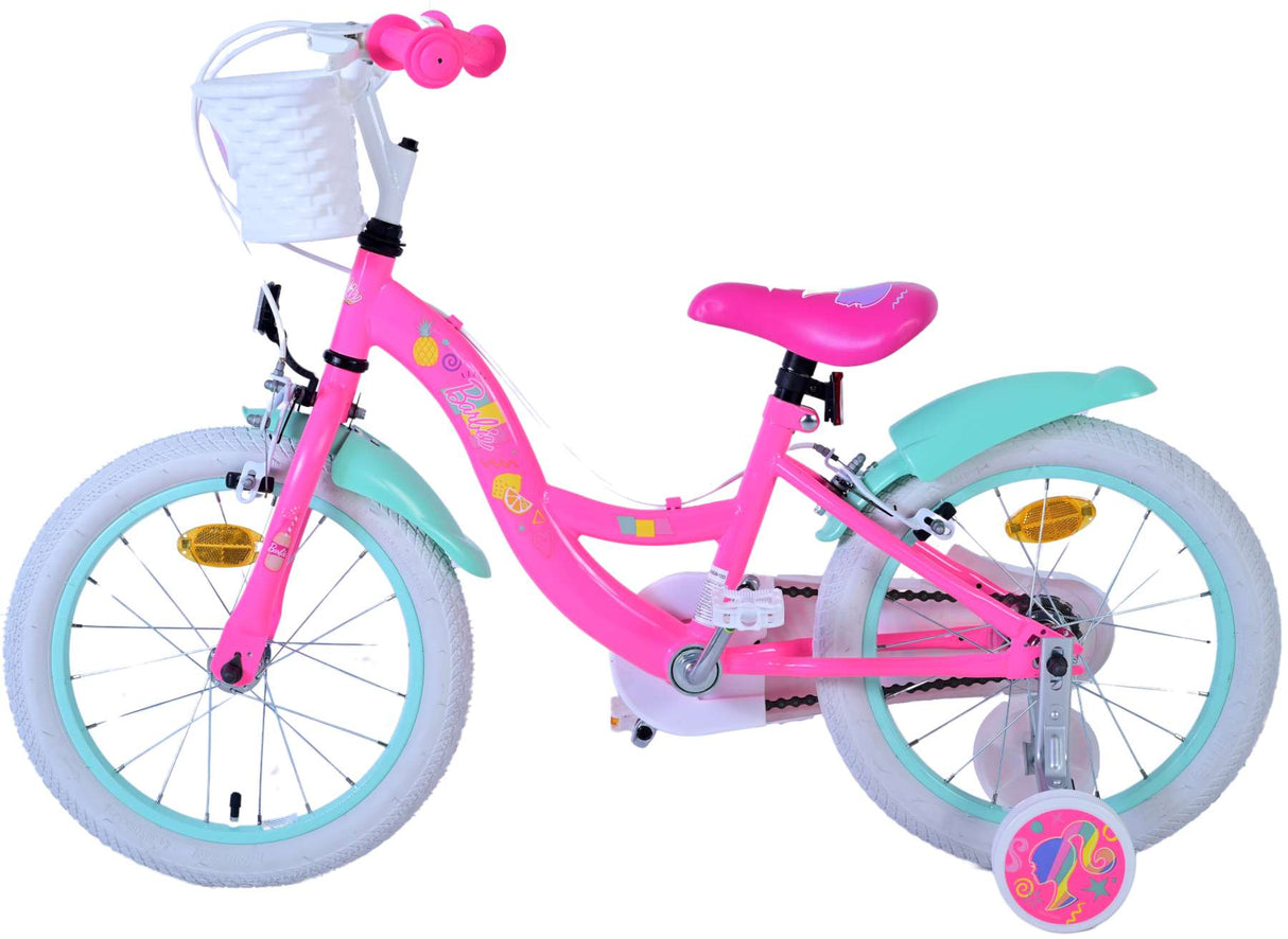 Barbie kinderfiets - meisjes - 16 inch - roze - twee handremmen