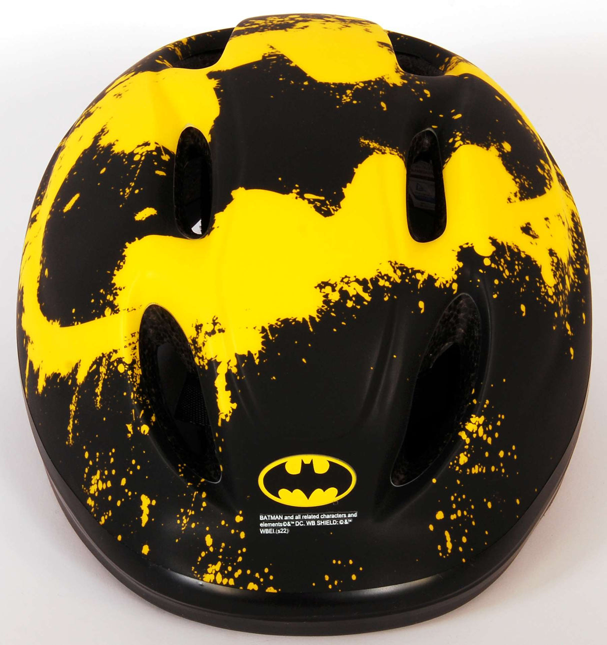 skate fietshelm Batman juniGoud 52-56 cm zwart geel