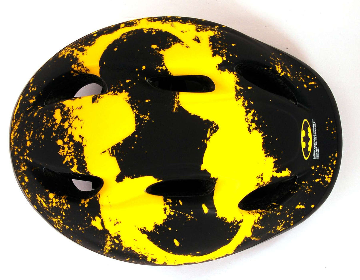 skate fietshelm Batman juniGoud 52-56 cm zwart geel