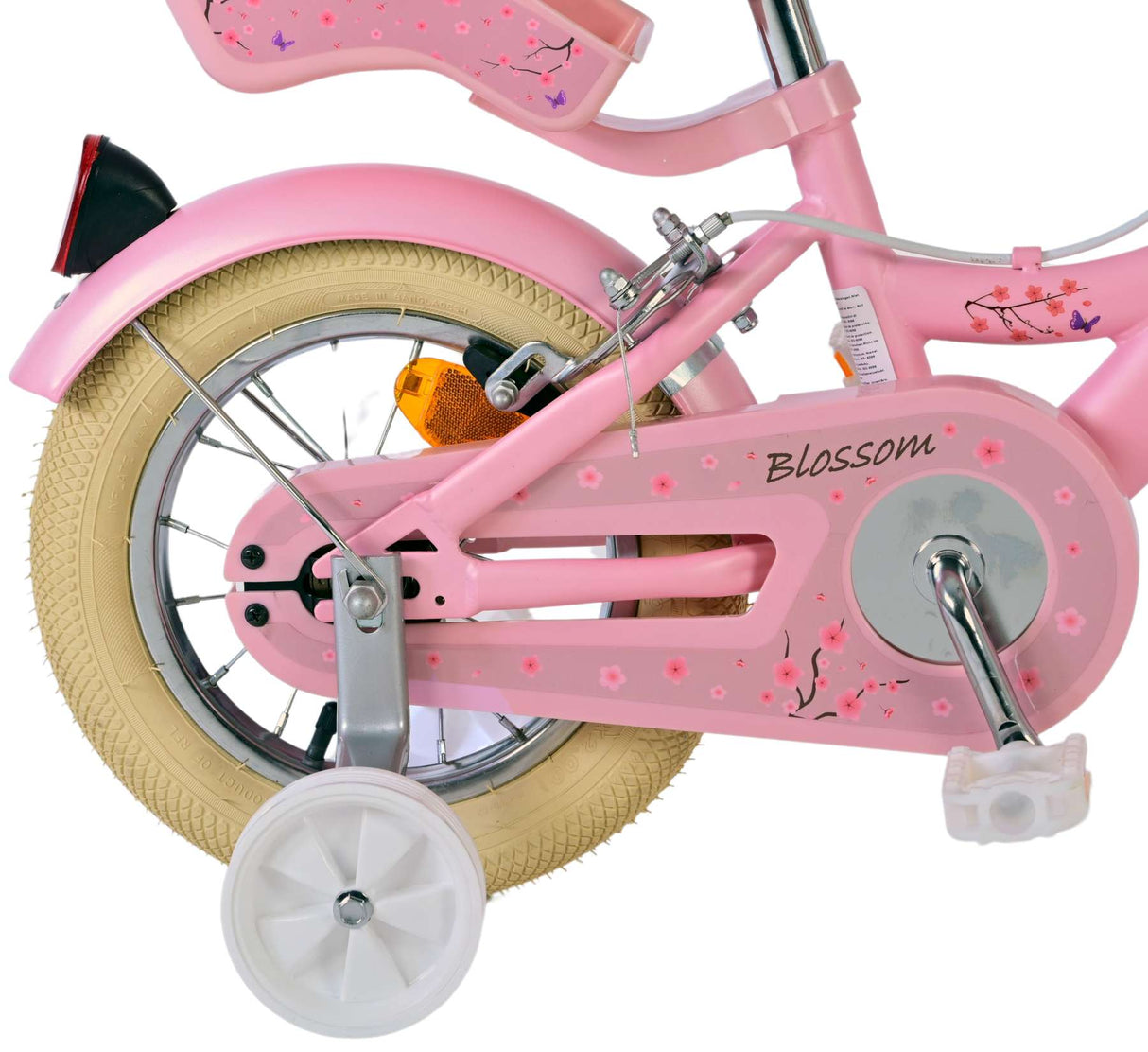 Volare blossom kinderfiets - meisjes - 12 inch - roze - twee handremmen