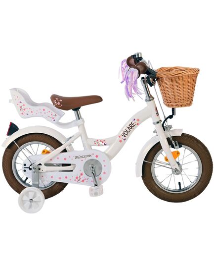 Volare bloesem kinderfiets - meisjes - 12 inch - wit
