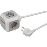 Brennenstuhl ALEA-Power 2xUSB-Charger + stekkerblok 4-voudig