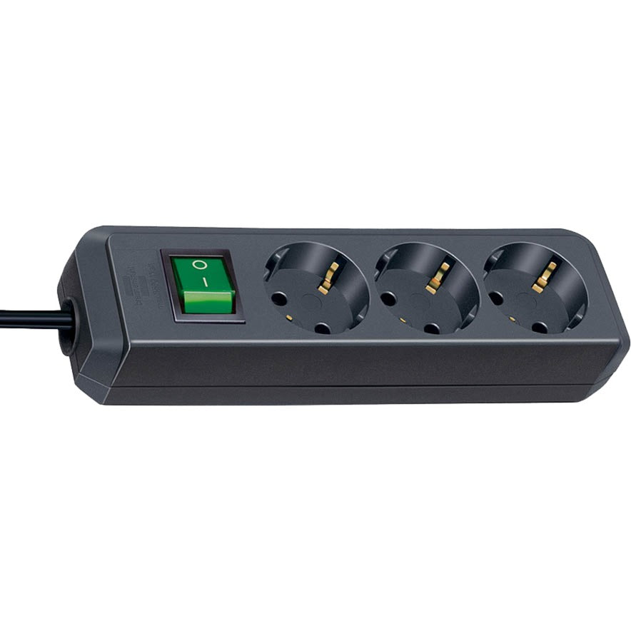 Brennenstuhl Eco-Line met schakelaar 3-voudig, 5 m