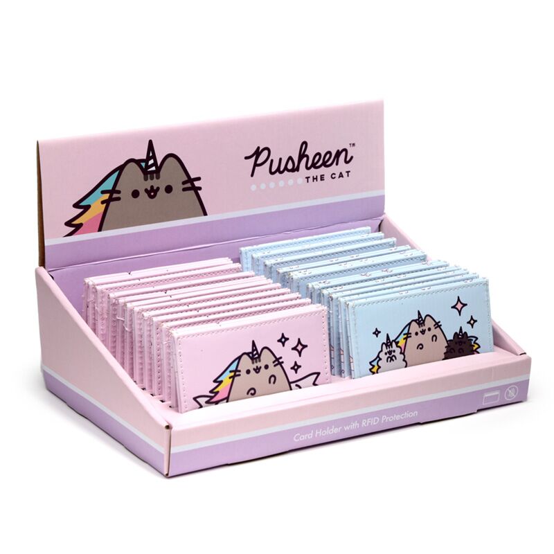 Pusheen de kat stoffen rfid-bescherming kaarthouder