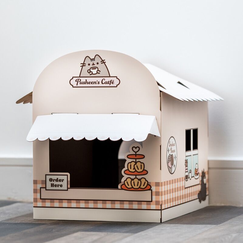 Pusheen catfé doe-het-zelf 100% kartonnen kat speelhuisje
