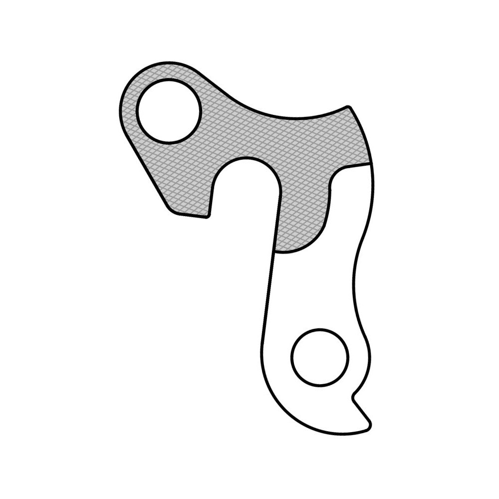 derailleurhanger GH-255 Bulls 60 mm zilver