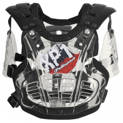 Polisport body protector mini xp-1 transparant zwart
