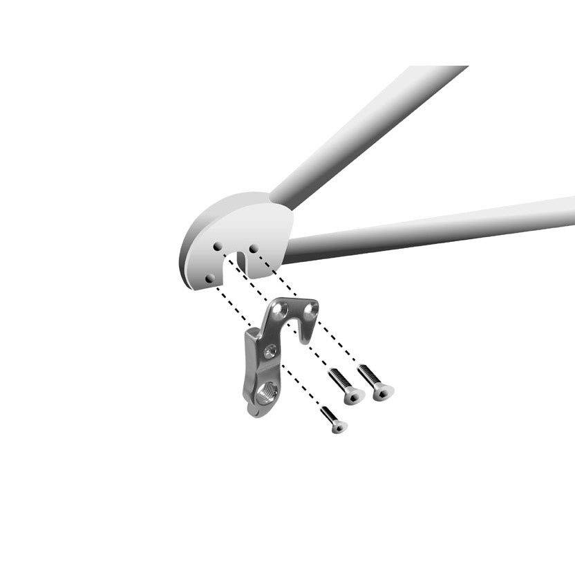 Union derailleurpad GH-051 met schroefset M4x0.7 + M3x0.5