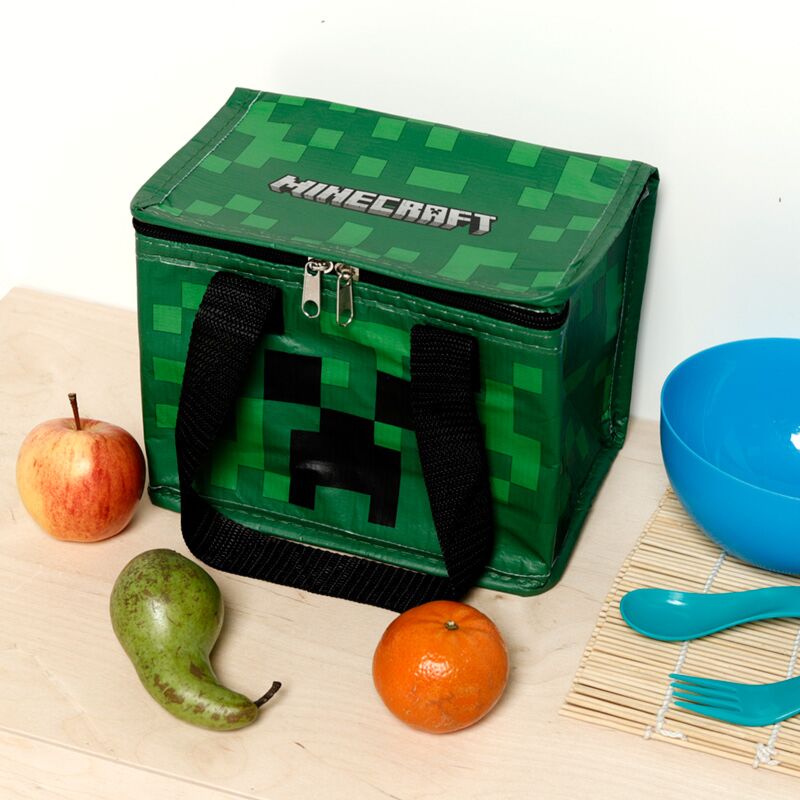 Minecraft creeper rpet duurzame koeltas lunchtas