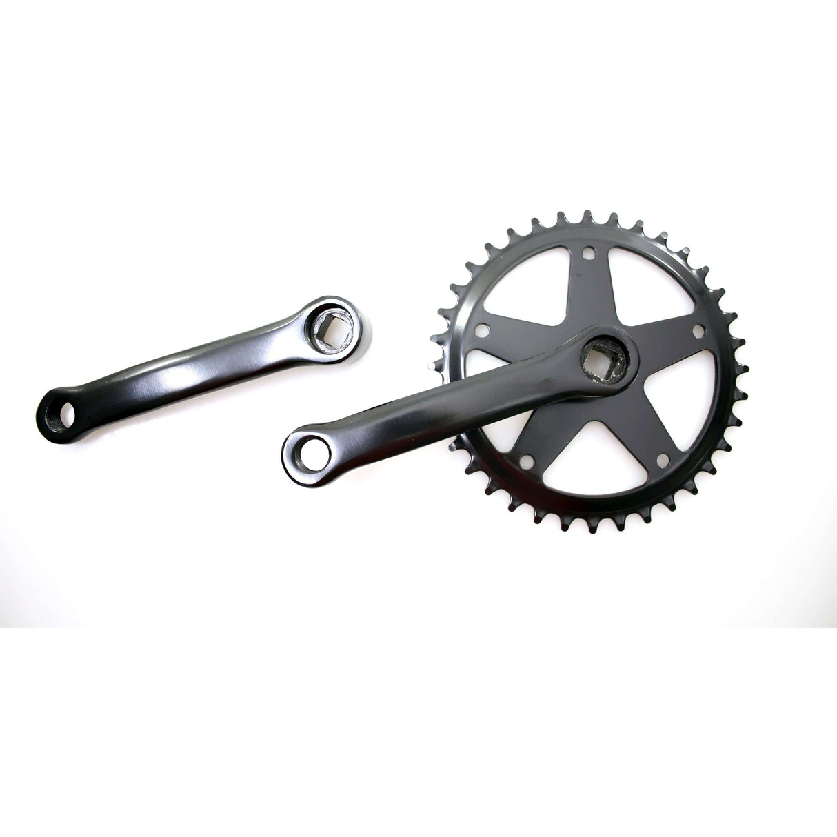Crankstel Fausto 36t | 127 mm | staal | zwart