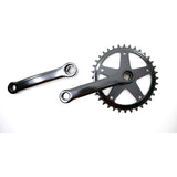 Crankstel Fausto 36t | 127 mm | staal | zwart