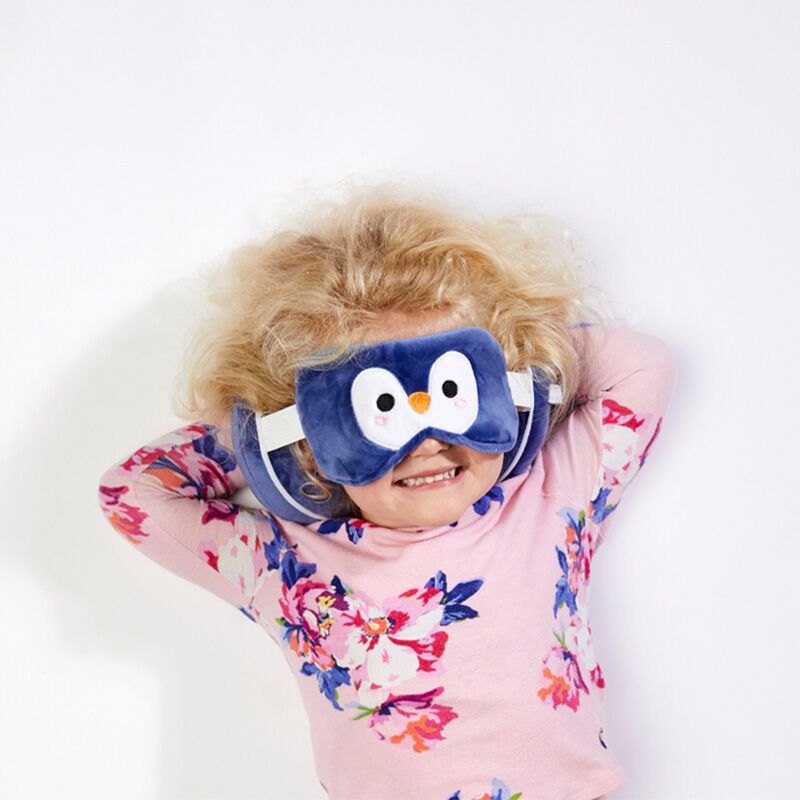 Relaxeazzz pluche pinguïn rond reiskussen slaapmasker