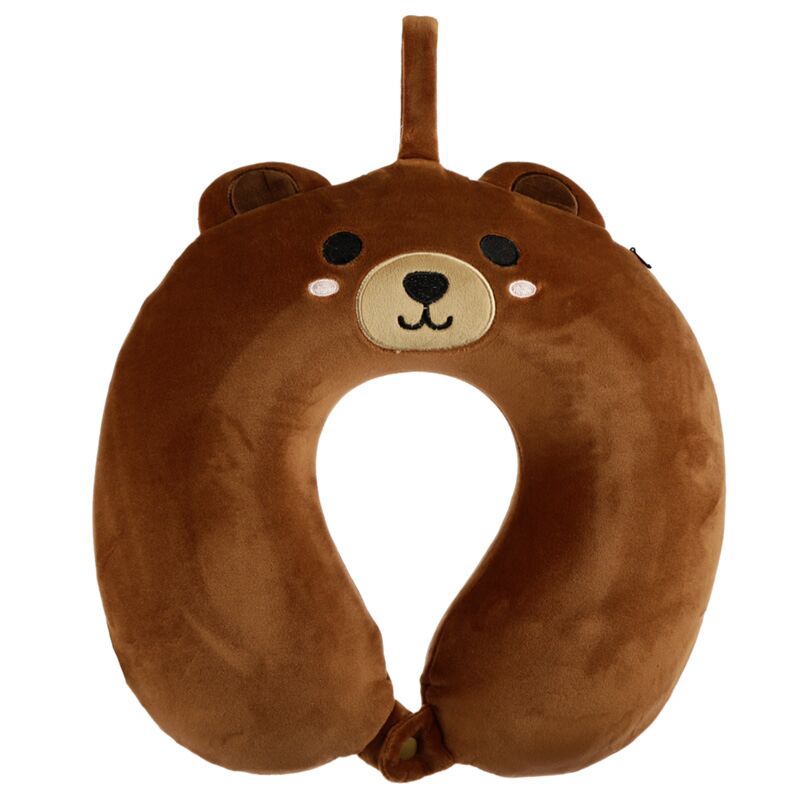 Relaxeazzz bier pluche memory foam nekkussen