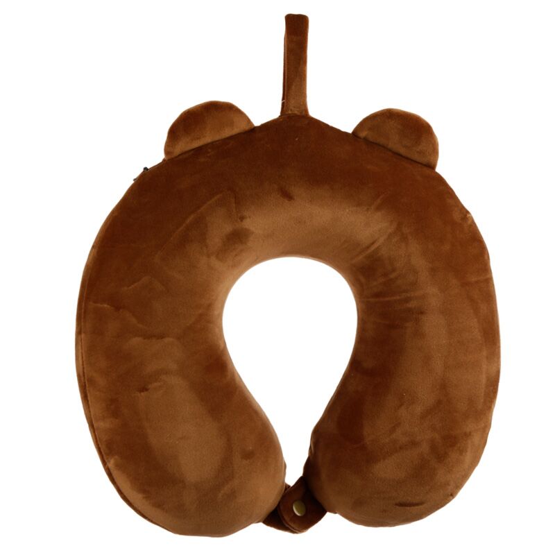 Relaxeazzz bier pluche memory foam nekkussen