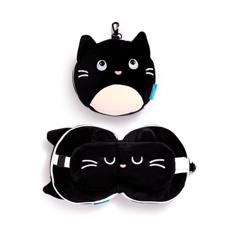 Relaxeazzz feline fijn rond reiskussen slaapmasker