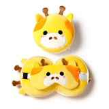 Relaxeazzz giraffe rond reiskussen slaapmasker