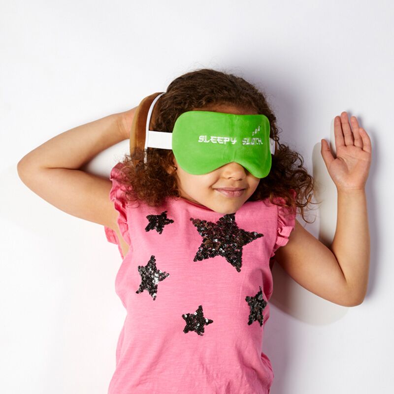 Relaxeazzz pluche luiaard rond reiskussen slaapmasker