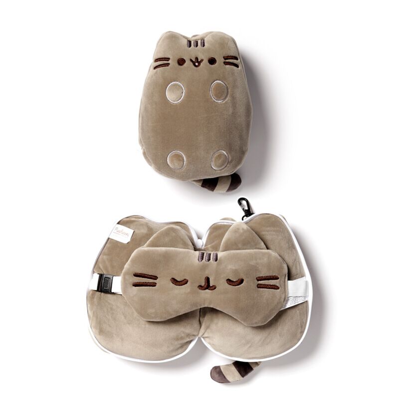 Pusheen kat rond reiskussen slaapmasker