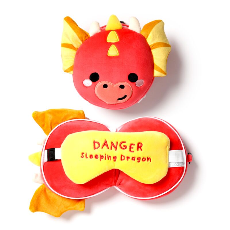 Relaxeazzz adoramagics draak rond reiskussen slaapmasker