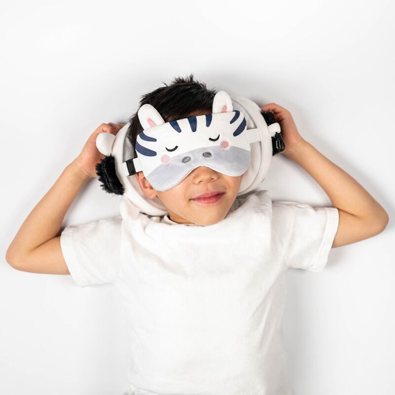 Relaxeazzz adoramals bali de zebra rond reiskussen slaapmasker