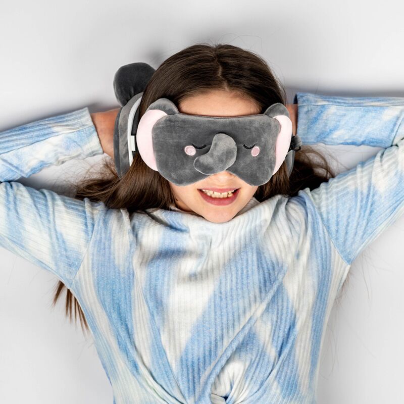 Relaxeazzz adoramals janu de olifant rond reiskussen slaapmasker