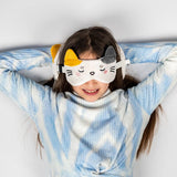 Relaxeazzz adoramals lola de kat rond reiskussen slaapmasker