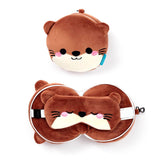 Relaxeazzz adoramals henry de otter rond reiskussen slaapmasker
