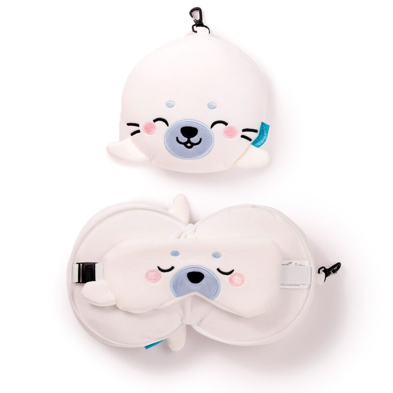 Relaxeazzz adoramals kai de zeehond rond reiskussen slaapmasker