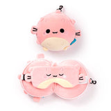 Relaxeazzz adoramals puff de kogelvis rond reiskussen slaapmasker