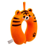 Relaxeazzz tijger adoramals pluche memory foam nekkussen