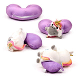 Swapseazzz adoracorns eenhoorn 2-in-1 pluche reiskussen