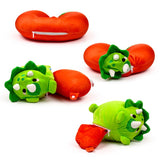 Swapseazzz adorasaurs dinosaurus 2-in-1 pluche reiskussen