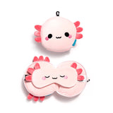 Relaxeazzz adoramals maddie de axolotl reiskussen slaapmasker
