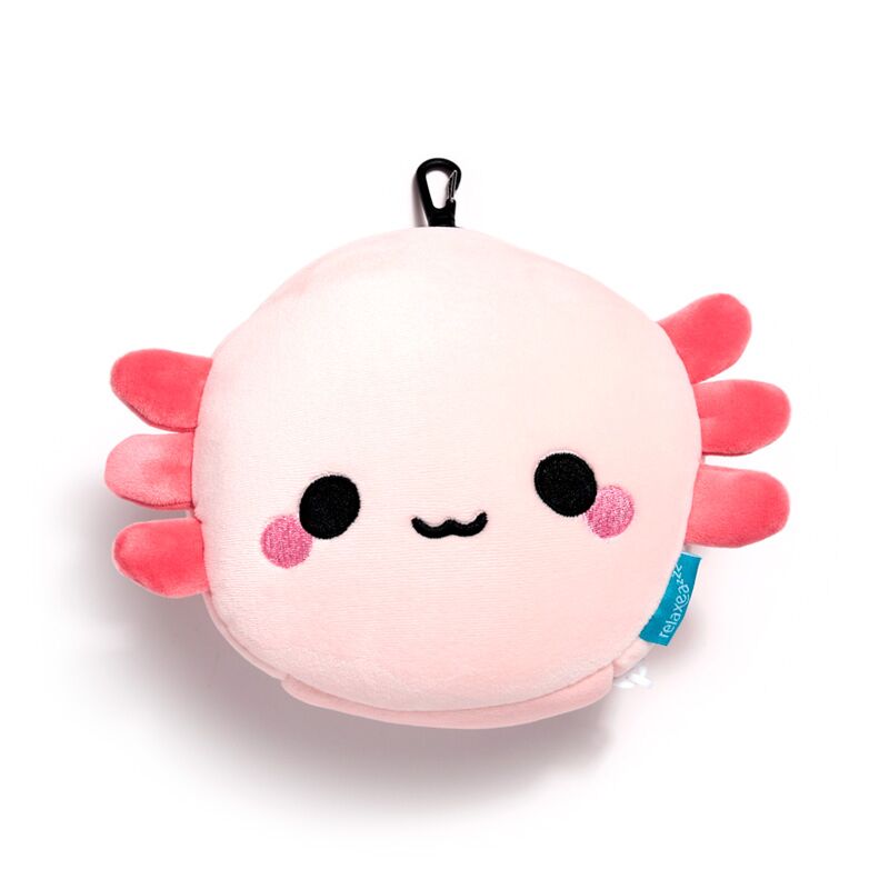 Relaxeazzz adoramals maddie de axolotl reiskussen slaapmasker