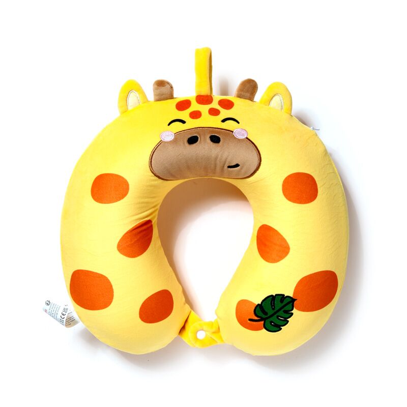 Relaxeazzz raffi de giraffe adoramals pluche memory foam nekkussen