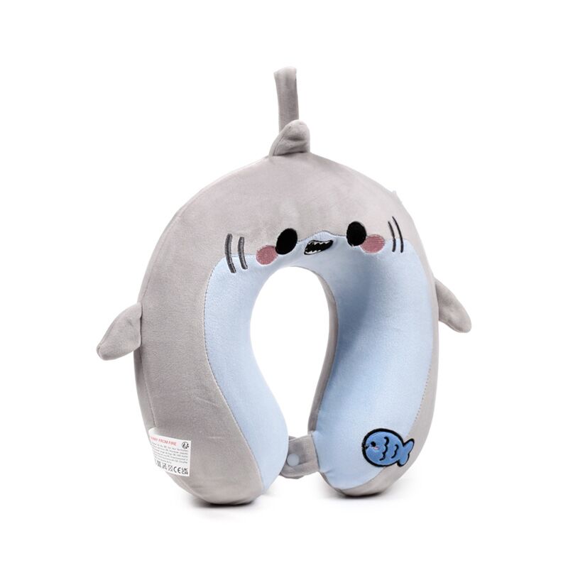 Relaxeazzz archie de haai adoramals pluche memory foam nekkussen