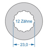 Cycplus cyclus gereedschap power.tool 2-zijdig t16 42.8 z12 23.0