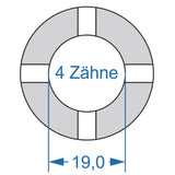 Cycplus cyclus gereedschap power.tool 2-zijdig t4 29.5 t4 19.0