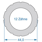 Cycplus cyclus gereedschap power.tool 1-zijdig t12 44.0