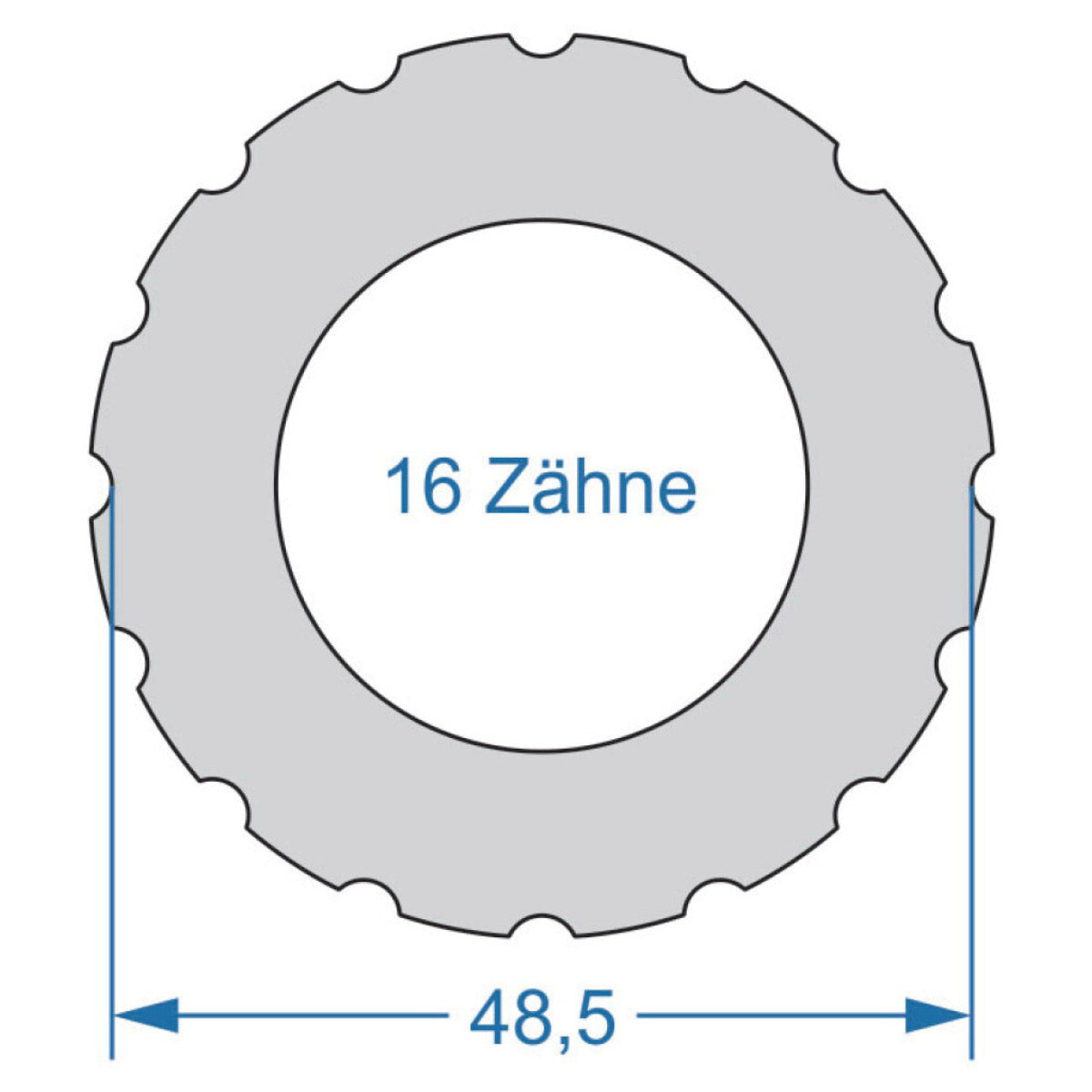 Cycplus cyclus gereedschap power.tool 1-zijdig t16 48.5