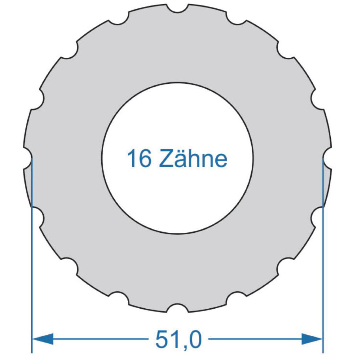 Cycplus cyclus gereedschap power.tool 1-zijdig t16 51.0
