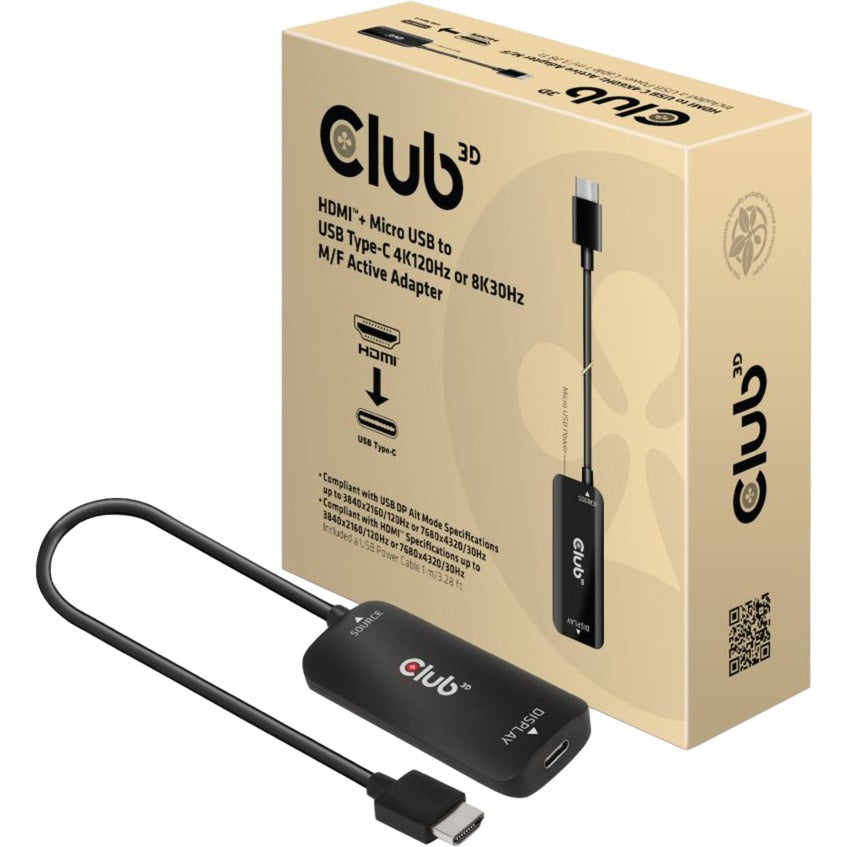 Club 3D HDMI+ Micro USB naar USB-C