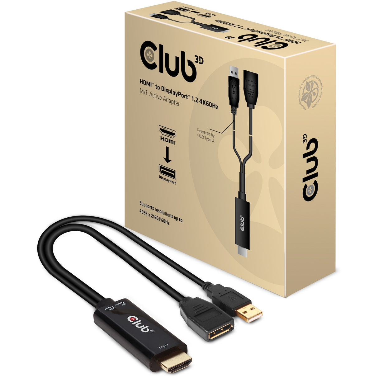 Club 3D HDMI naar DisplayPort Active Adapter