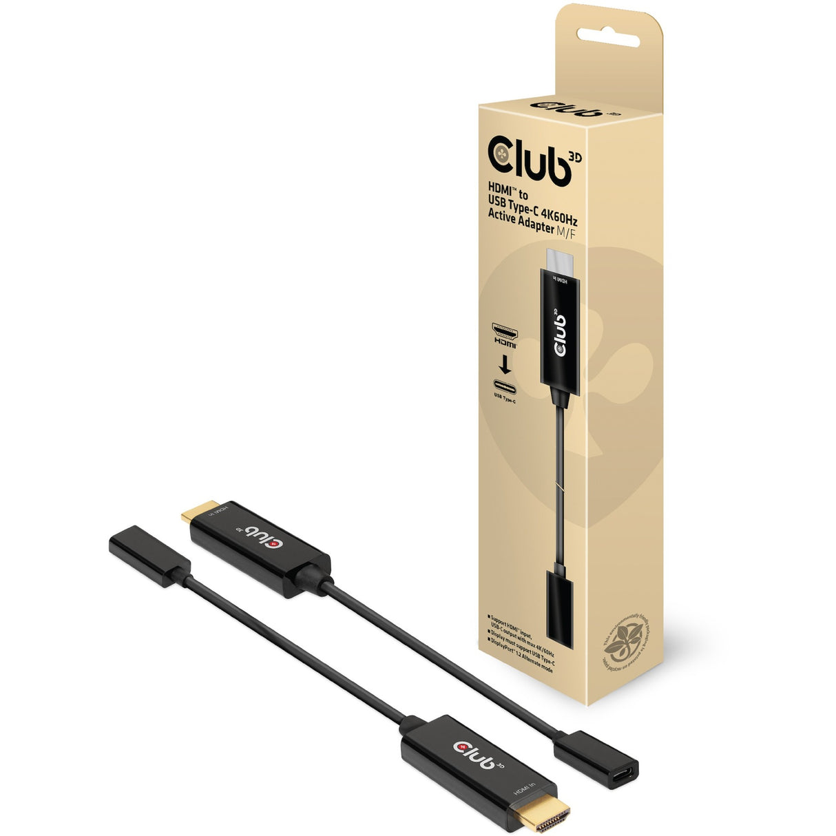 Club 3D HDMI to USB Type-C 4K60Hz Active Adapter M F