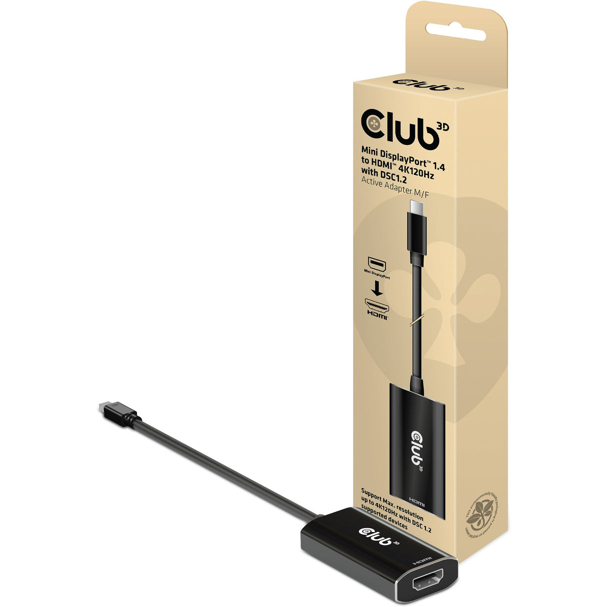 Club 3D Mini DisplayPort 1.4 > HDMI met DSC1.2 Active
