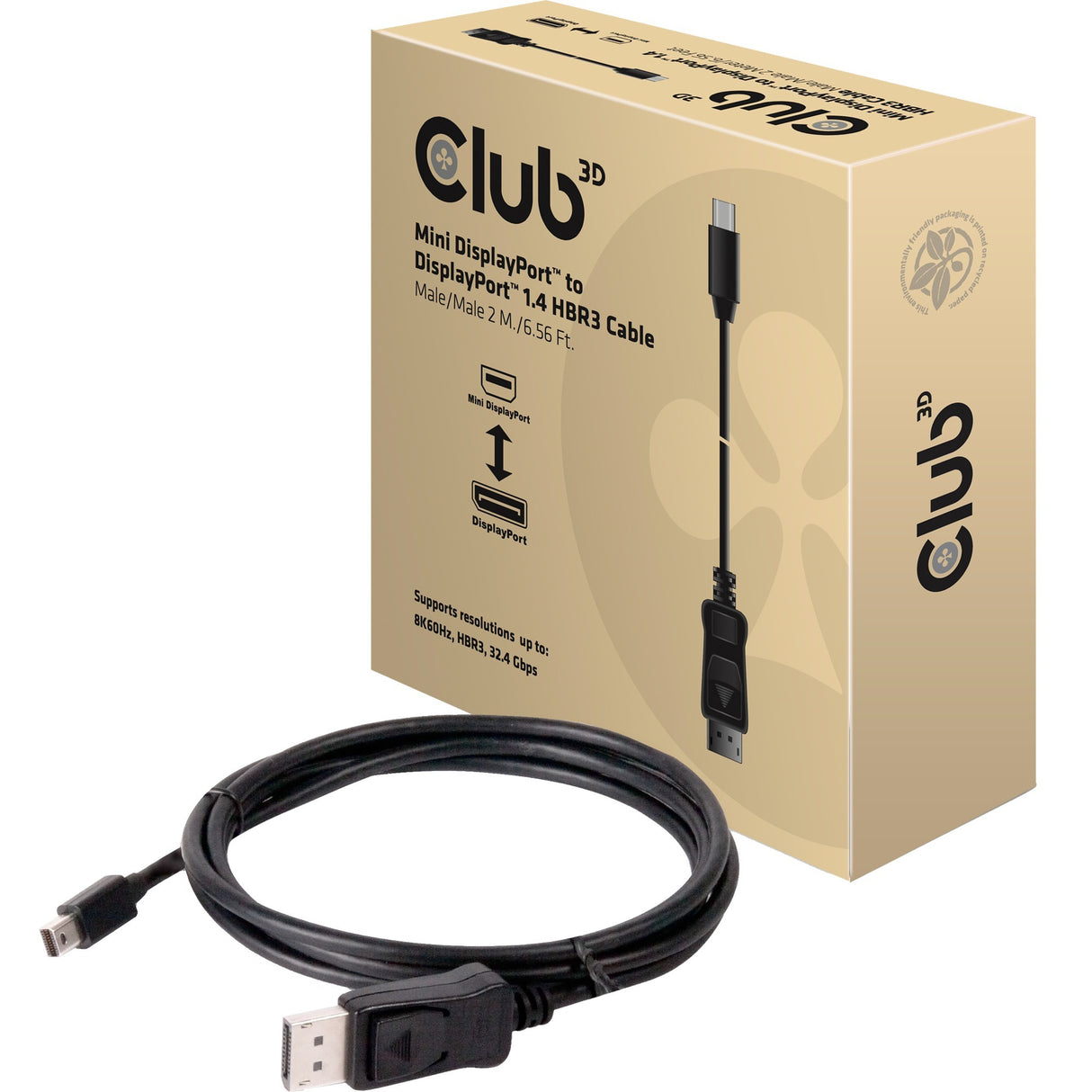 Club 3D Mini DisplayPort > Displayport 1.4 HBR3