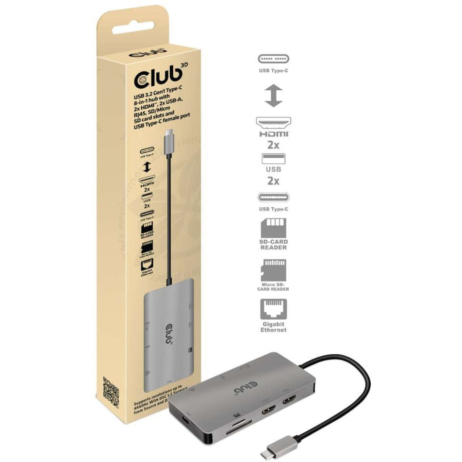 Club 3D USB 3.2 Gen1 Type-C 8-in-1 hub